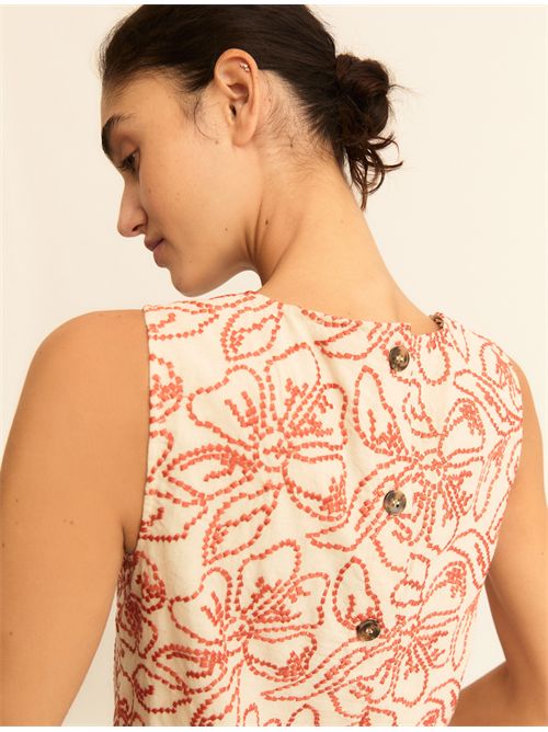 Top in cotone e lino ricamato EMME MARELLA | EMMVETRO192/001